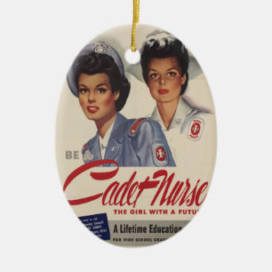 Be a Cadet Nurse Ceramic Ornament