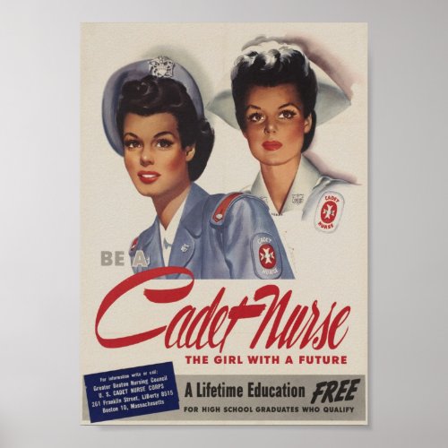 Be a Cadet Nurse Poster