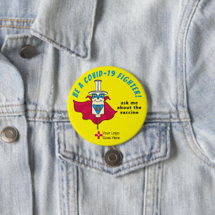 Be A COVID Fighter Vaccine Reminder Button
