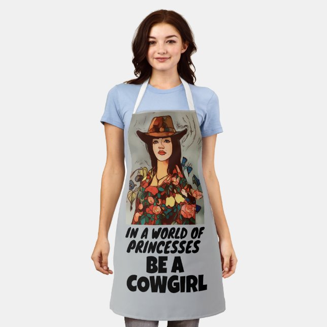 BE A COWGIRL LADIES KITCHEN APRON (Worn)