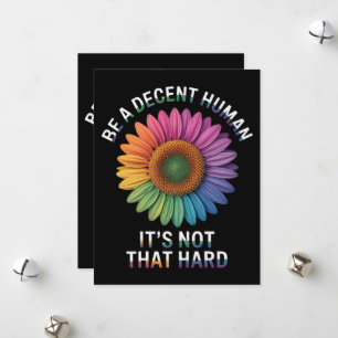  Be A Decent Human It's Not That Hard Holiday Card