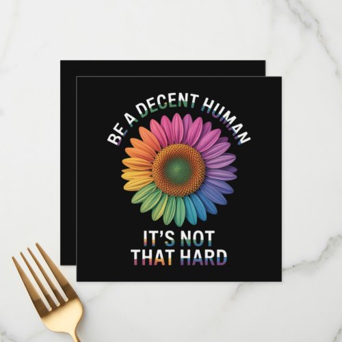Be A Decent Human It's Not That Hard Menu