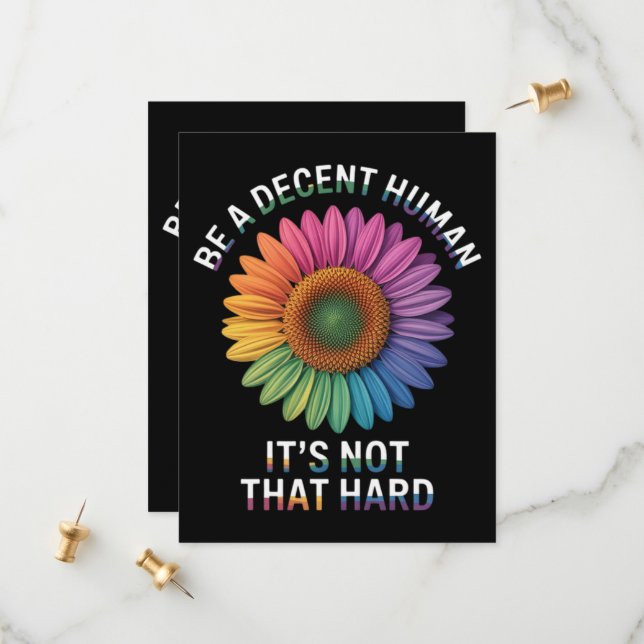 Be A Decent Human It's Not That Hard Save The Date (Front/Back In Situ)