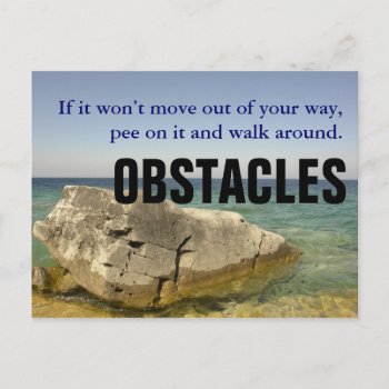 Be A Dog: Don't Let Obstacles Block Your Way Postcard by disgruntled_genius at Zazzle
