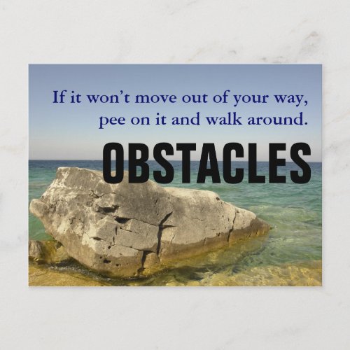 Be a Dog Dont Let Obstacles Block Your Way Postcard