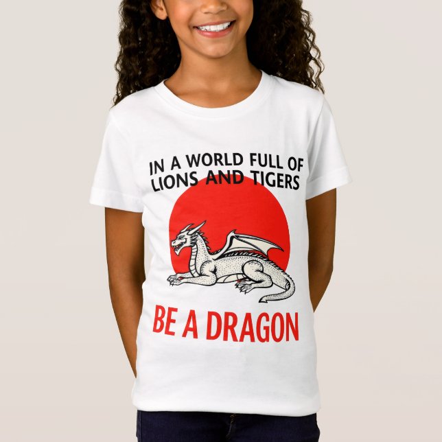Be a Dragon - Unique Fantasy design T-Shirt (Front)