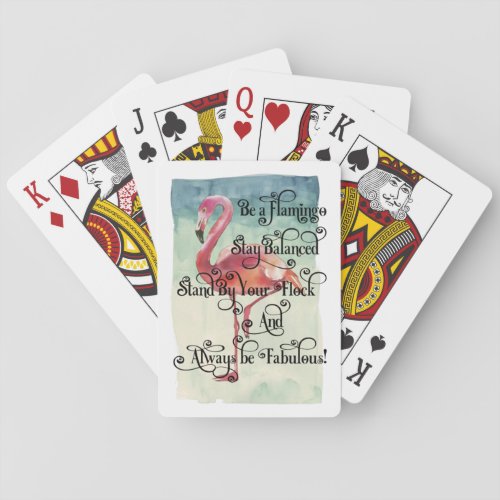 Be a Flamingo Stay Balanced Playing Cards