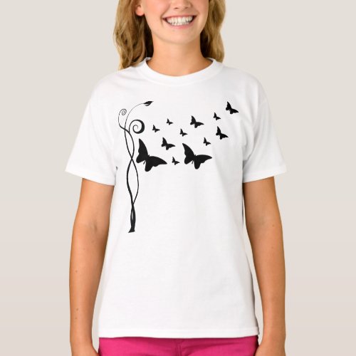 Be a Free Spirit in this Butterfly Print T_Shirt