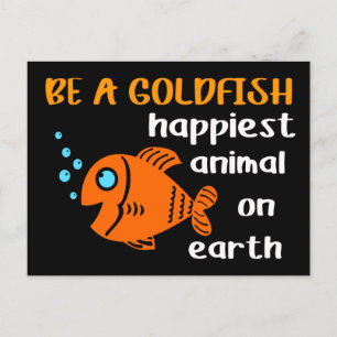 Be A Goldfish Funny Soccer Motivation Quote Happy Postcard