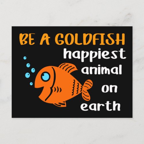 Be A Goldfish Funny Soccer Motivation Quote Happy  Postcard