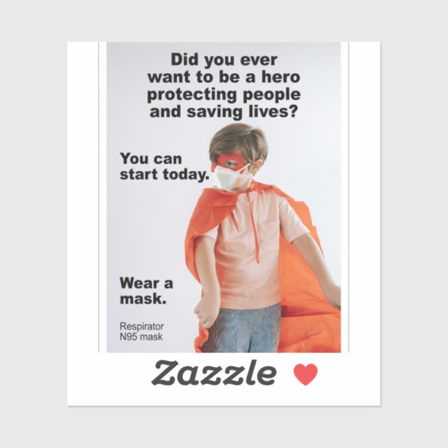 Be a hero and save lives vinyl sticker (Sheet)