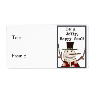 Be a Jolly, Happy Soul! Gift Tag Labels