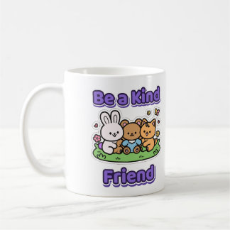 Be a Kind Friend Cute Animal Friends Kindness Coffee Mug