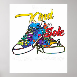 be a kind sole autism awarenes poster