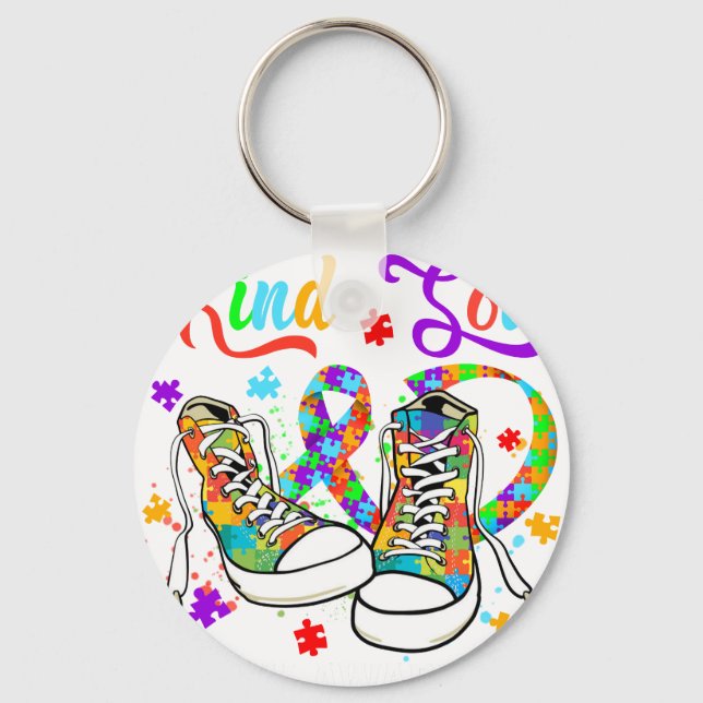 be a kind sole autism awareness (2 keychain (Front)