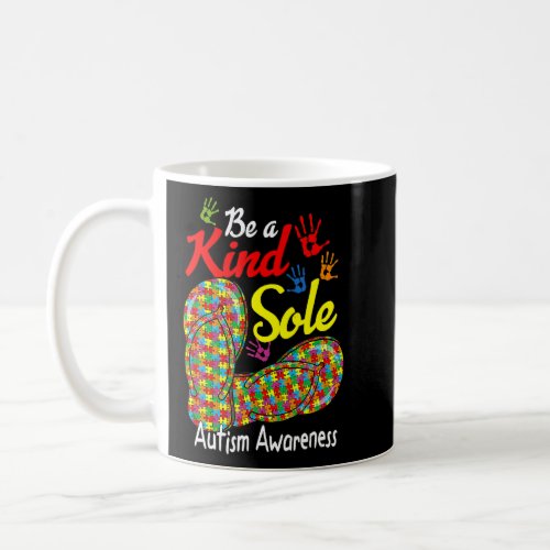 Be A Kind Sole Autism Awareness Month Puzzle Flip  Coffee Mug
