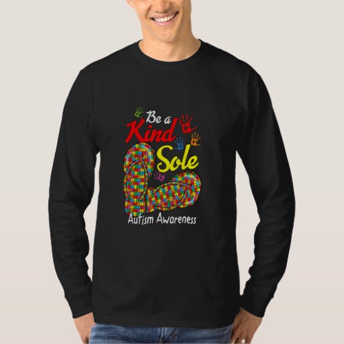 Be A Kind Sole Autism Awareness Month Puzzle Flip  T_Shirt