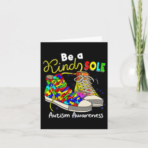 Be A Kind Sole Autism Awareness Puzzle Shoes Be Ki Card