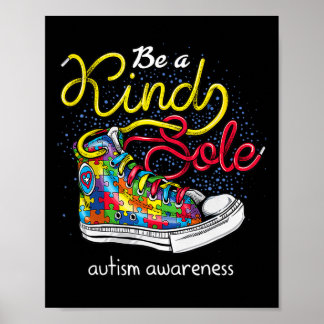 Be A Kind Sole Autism Awareness Puzzle Shoes Be Ki Poster