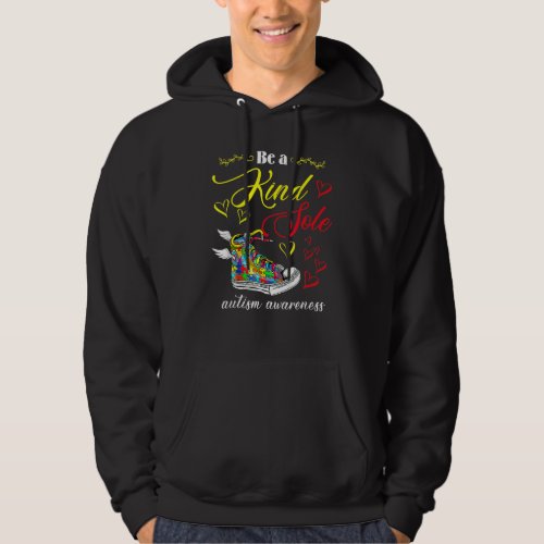 Be A Kind Sole Autism Awareness Puzzle Shoes Boys  Hoodie