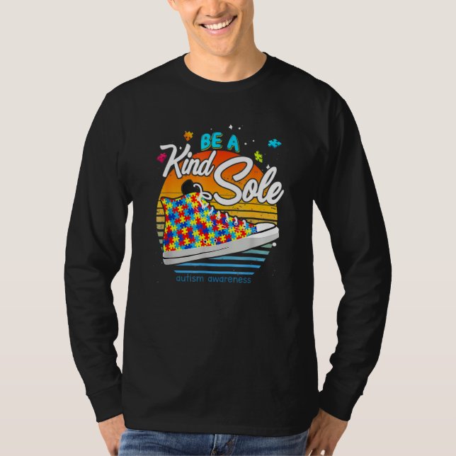 Be A Kind Sole Autism Awareness Shoes Be Kind Vint T-Shirt (Front)