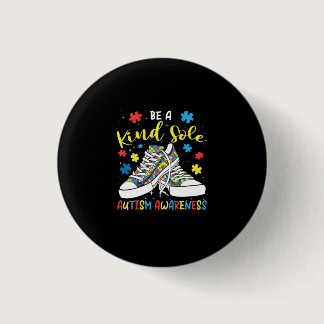 Be A Kind Sole Autism Awareness Trendy Puzzle Shoe Button