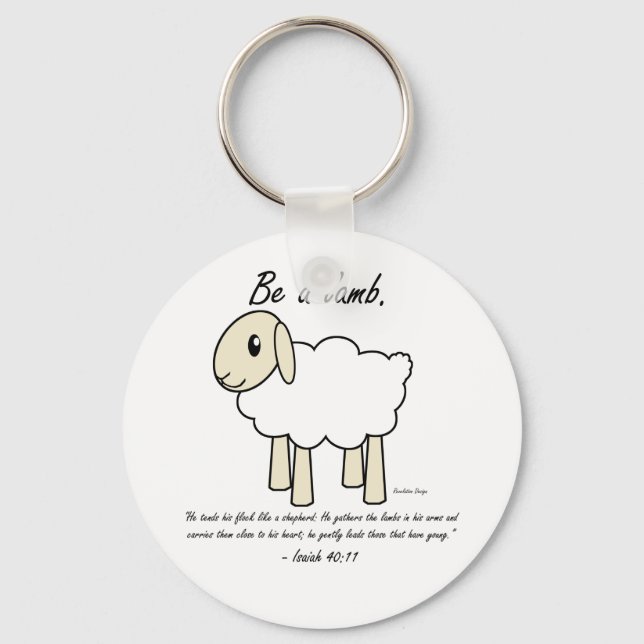 "Be a Lamb" Keychain (Front)
