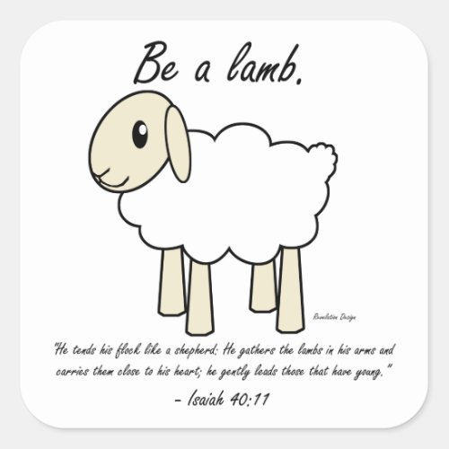 Be a Lamb Stickers