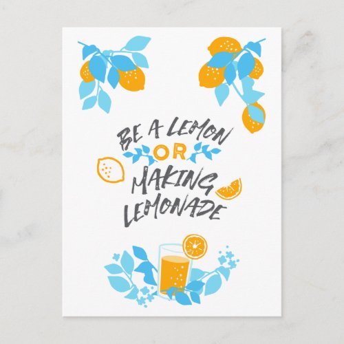  Be a Lemon or Making Lemonade White Ver Postcard