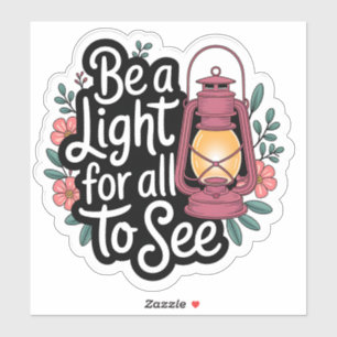 Be a Light Lantern & Floral Sticker