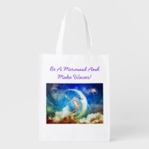 Be A Mermaid And Make Waves Canvas Tote Bag