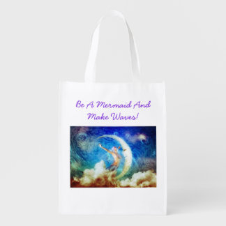 Be A Mermaid And Make Waves Canvas Tote Bag