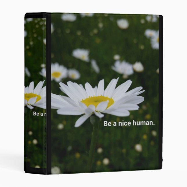 Be a Nice Human Custom Avery Mini 1" Binder (Front/Spine)
