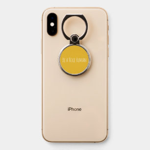 Be a Nice Human   Kindness Sayings in Yellow Phone Ring Stand