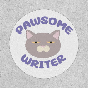 Be A Pawsome Writer Fun Kitty Character Design Patch