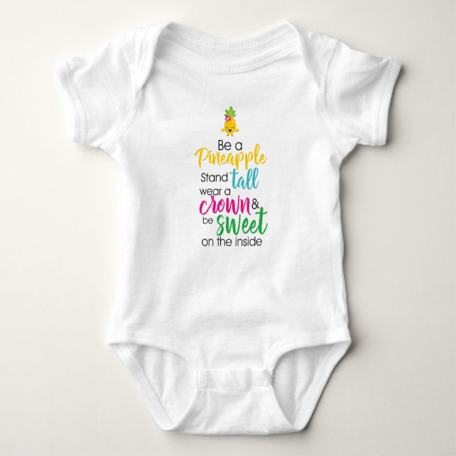 Be a pineapple baby bodysuit (Front)