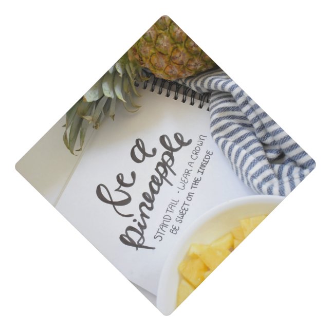 Be a Pineapple Graduation Cap Topper (Front)