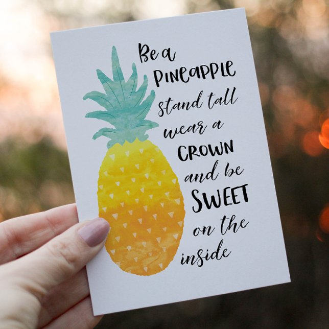 Be A Pineapple Postcard (Stay sunny and quirky all year around with this very funky original postcard. )