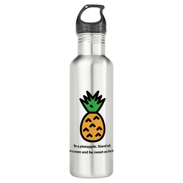 Be a pineapple stainless steel water bottle (Front)