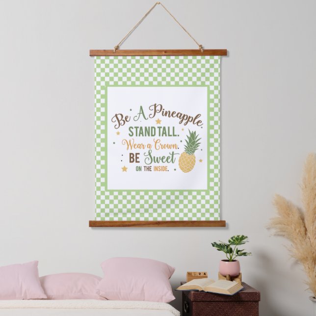 Be A Pineapple Word Art   Hanging Tapestry (Bedroom)