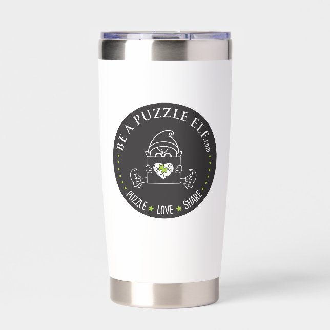 Be A Puzzle Elf — Water Bottle /Tumbler Insulated Tumbler (Front)
