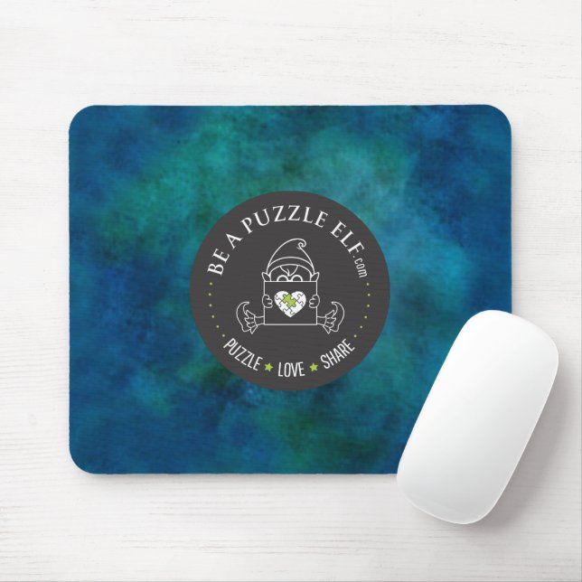 Be A Puzzle Elf — Water Bottle /Tumbler Mouse Pad (With Mouse)