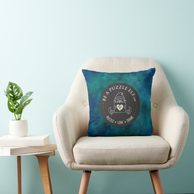 Be A Puzzle Elf — Water Bottle /Tumbler Throw Pillow (Chair)