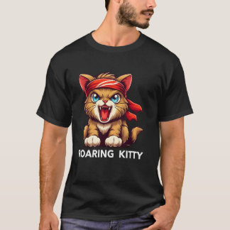 Be a Roaring Kitty The Stop Orange Bandana Meme Fu T-Shirt