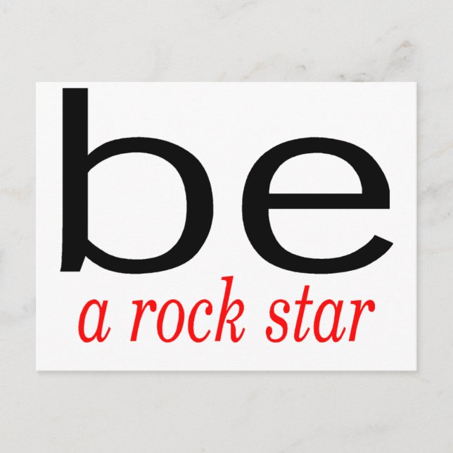 Be A Rock Star Postcard (Front)