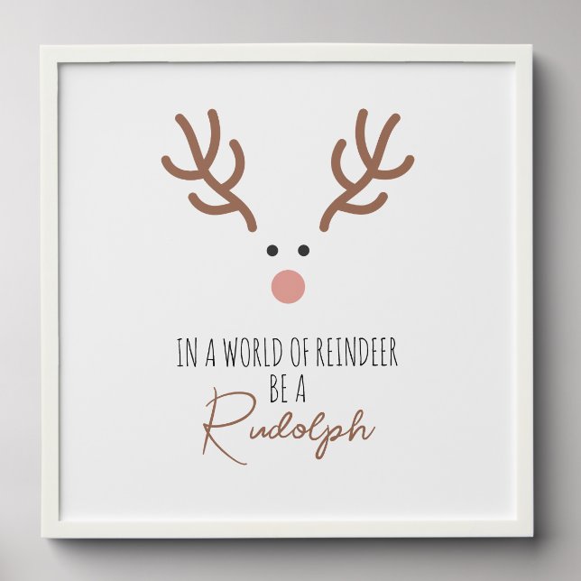 Be a Rudolph Art Print Peel And Stick Photo Tile (Front Set)