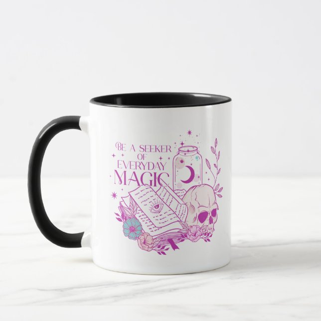 Be a Seeker of Everyday Magic Bohemian Halloween Mug (Left)