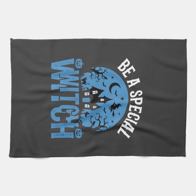 Be A Special Witch Halloween Design_1 Kitchen Towel (Horizontal)