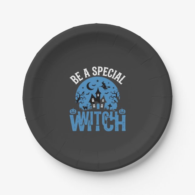 Be A Special Witch Halloween Design_1 Paper Plates (Front)