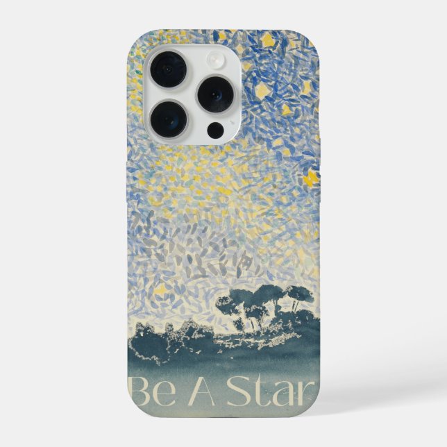 Be A Star Van Gogh Starry Night Artistic iPhone 15 Case (Back)